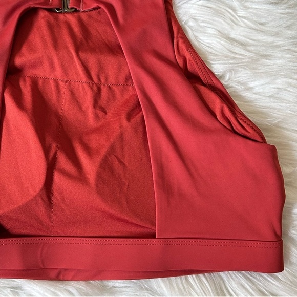 Andie Swim Luzon Red High Neck Bikini Top Large - Picture 6 of 9